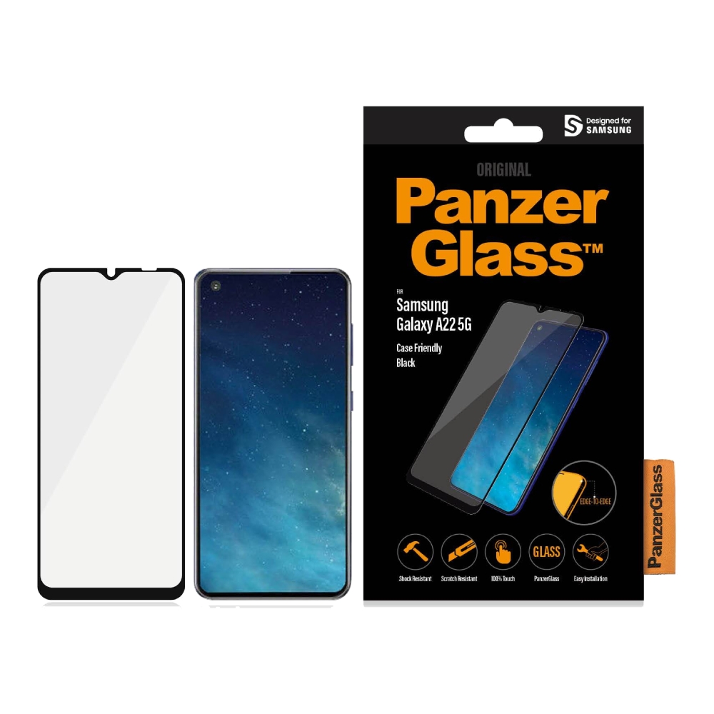 

Panzerglass screen protector for samsung galaxy a22 5g - black