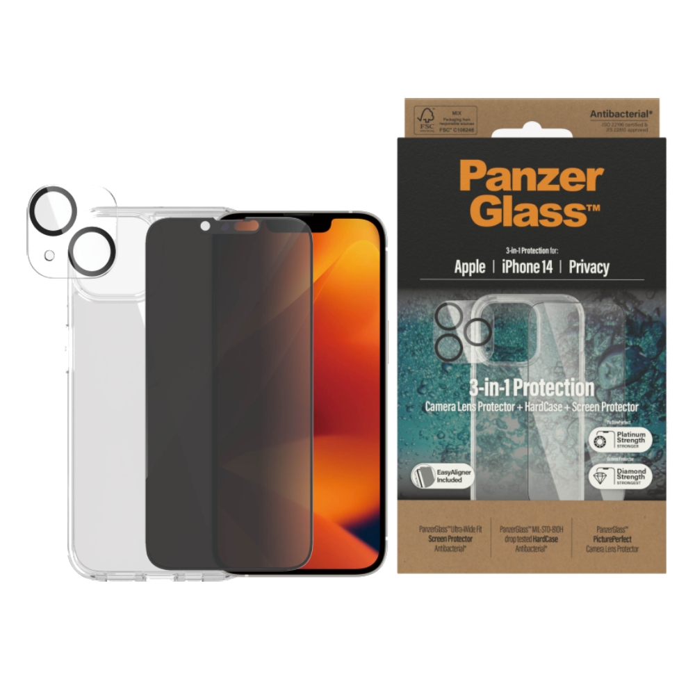 Panzer bundle 3n1 iphone 14 6. 1 inch - privacy
