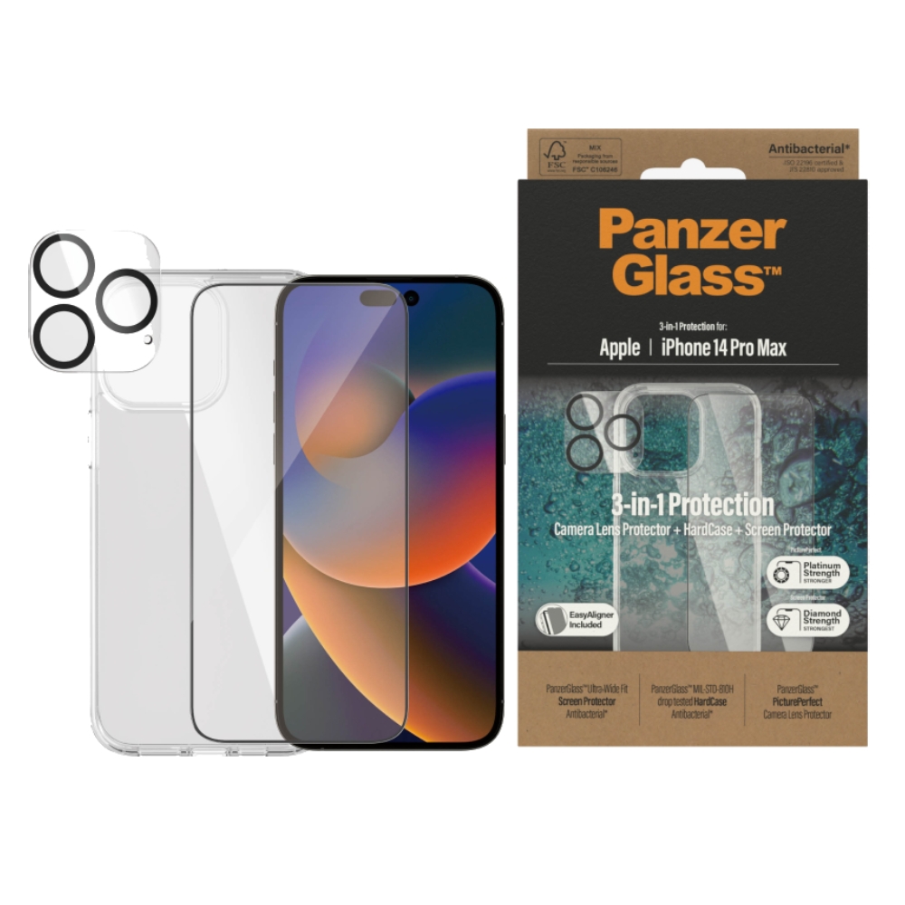 

Panzer bundle 3n1 iphone 14 pro max - clear