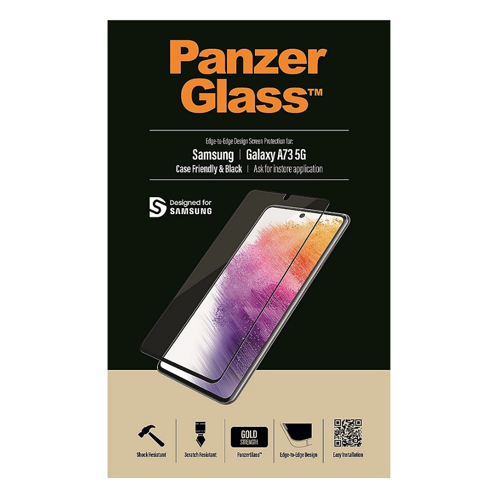 

Panzer screen protector for galaxy a73 5g - black