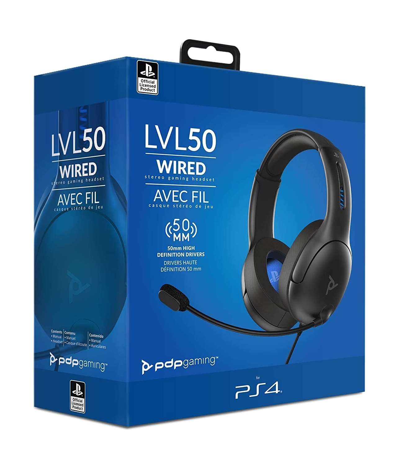 Buy Pdp ps4 lvl50 wired stereo gaming headset - black in Saudi Arabia
