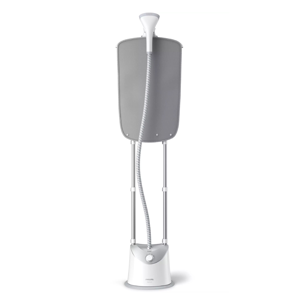 Philips easy touch stand steamer, 1800w, 1. 4 liters, gc487/86 - white/grey