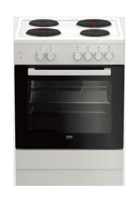 

Beko 60x60 4 burner free standing electric cooker (fss66000gw) - white