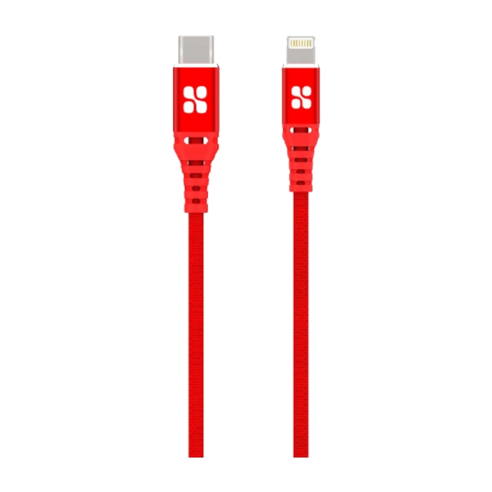 

Promate powercord usb-c to apple lightning cable - 1. 2 meters - red