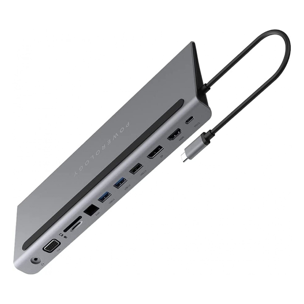 

Powerology 11in1 multi-display usb-c hub & laptop stand