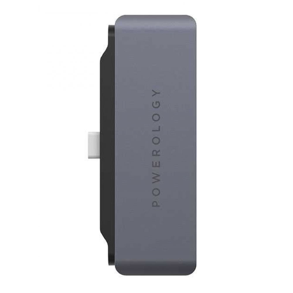 

Powerology 4in1 usb-c hub with hdmi / usb / aux - grey