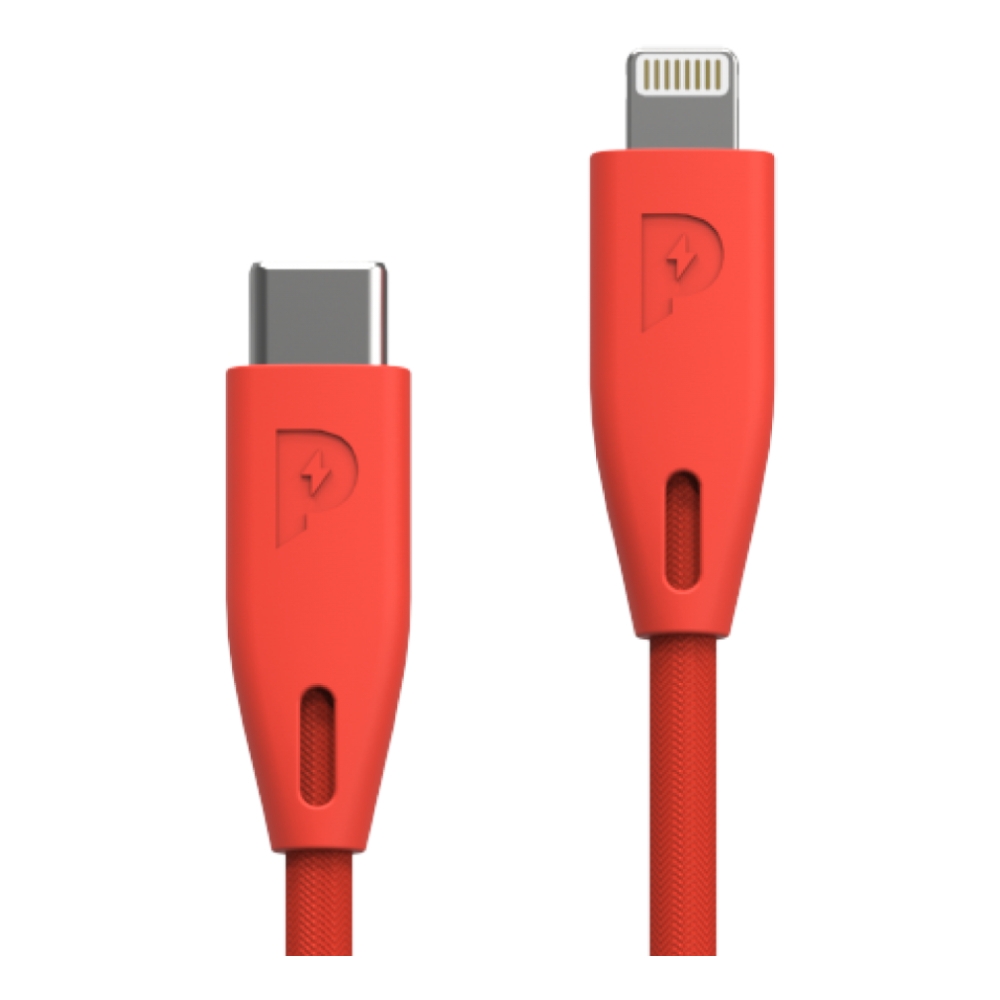 

Powerology pvc usb-c to lightning 1. 2m cable - red