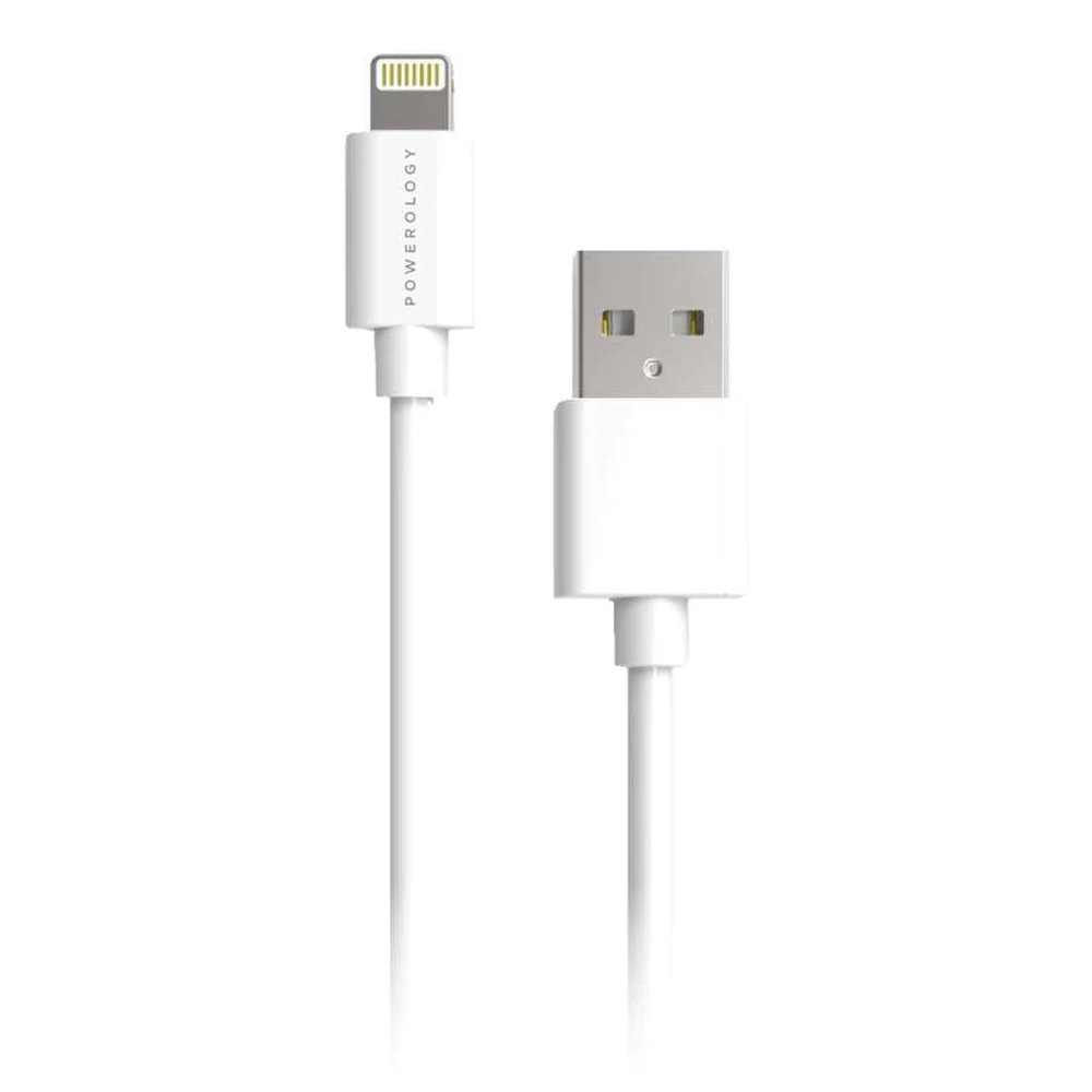 

Powerology pvc lightning cable 1. 2m - white