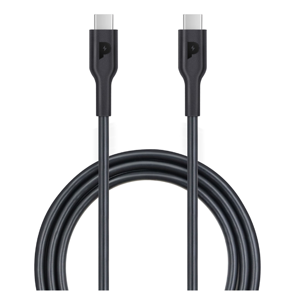 

Powerology pvc usb-c to usb-c 100w 1. 2m cable - black