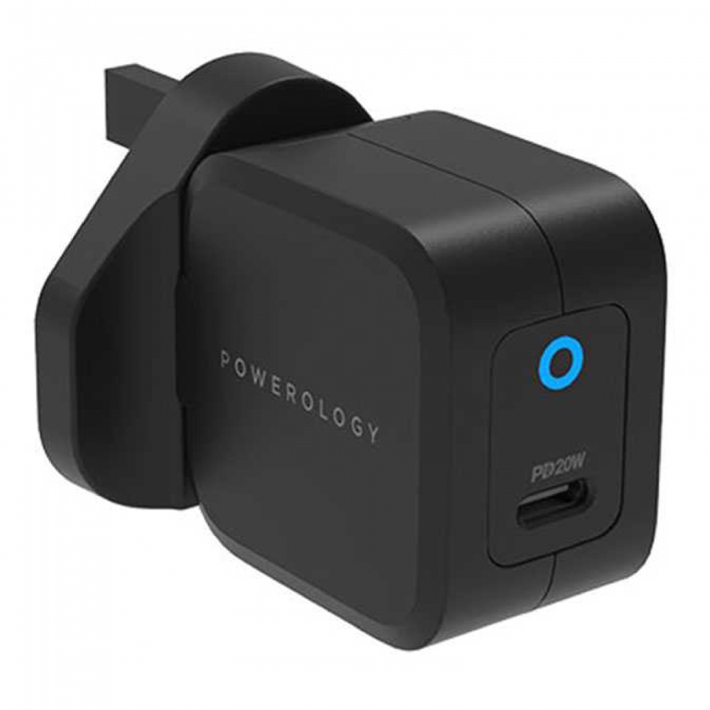 

Powerology ultra compact 20w charger uk - black