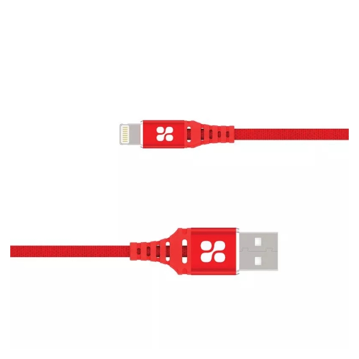 Buy Promate ultra-slim power and data cable with lightning connector red in Saudi Arabia