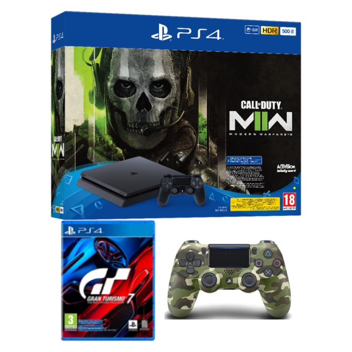 

Playstation 4 500gb standard console + call of duty modern warfare ii voucher + dualsho...