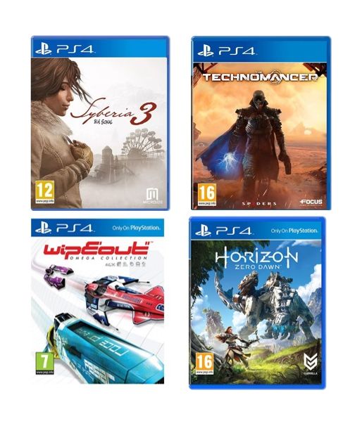 

Syberia 3 + the technomancer + wipeout omega collection + horizon: zero dawn standard e...