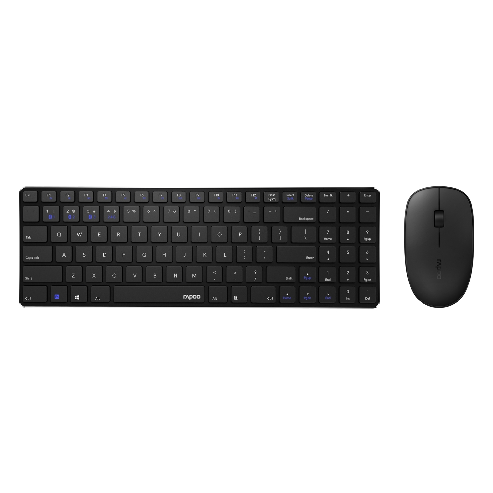 

Rapoo 9300m combo (keyboard + mouse) ultra -slim black (arabic/english)
