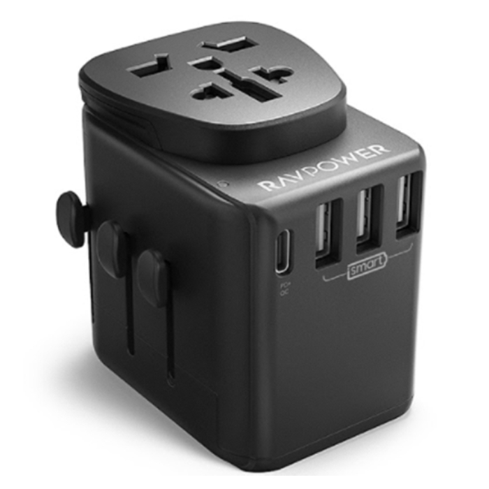 

Ravpower 32w 4-port travel charger - black