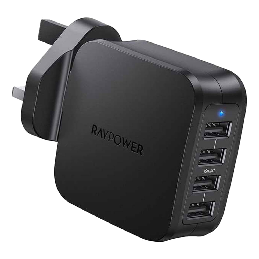 Buy Ravpower pro 40w 4-ports wall charger - black in Saudi Arabia