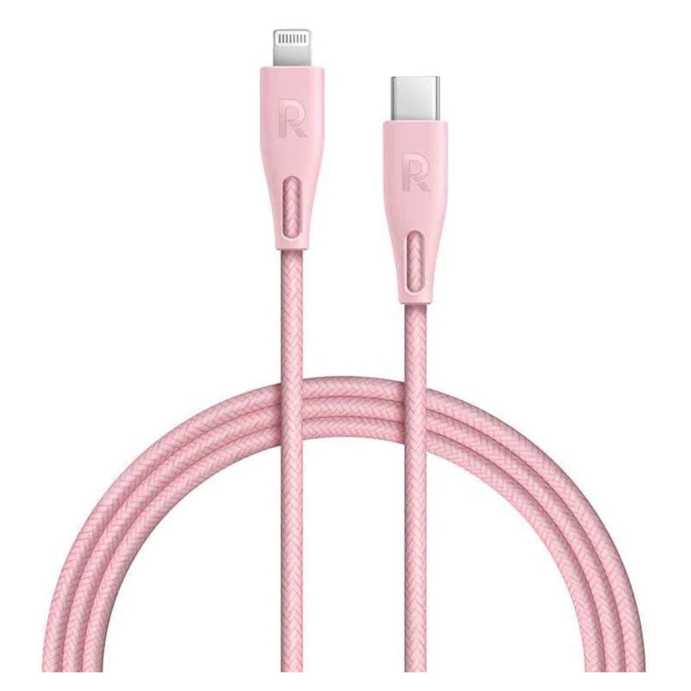 

Ravpower 1. 2m type-c to lighting nylon cable - pink