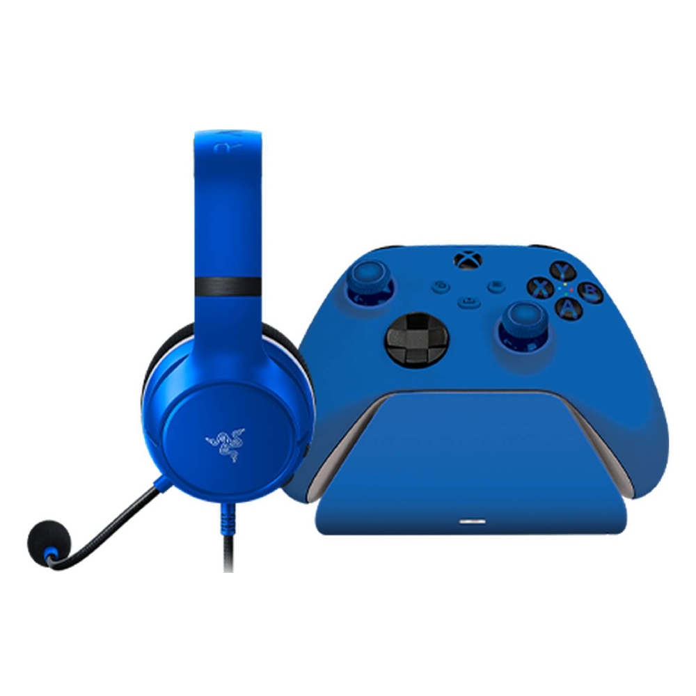 

Razer essential duo bundle for xbox - shock blue (controller sold separately)