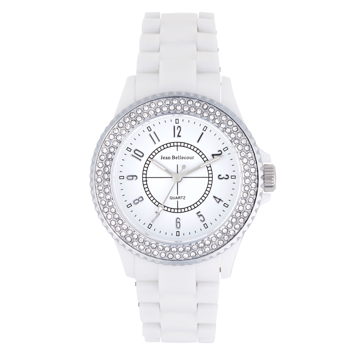 

Jean bellecour 40mm ladies casual analog leather watch - redh48