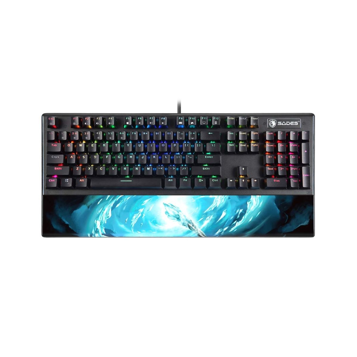 Sades k14 frost staff mechanical gaming keyboard