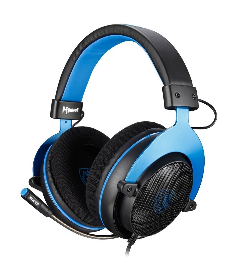 

Sades mpower gaming headset - black/blue