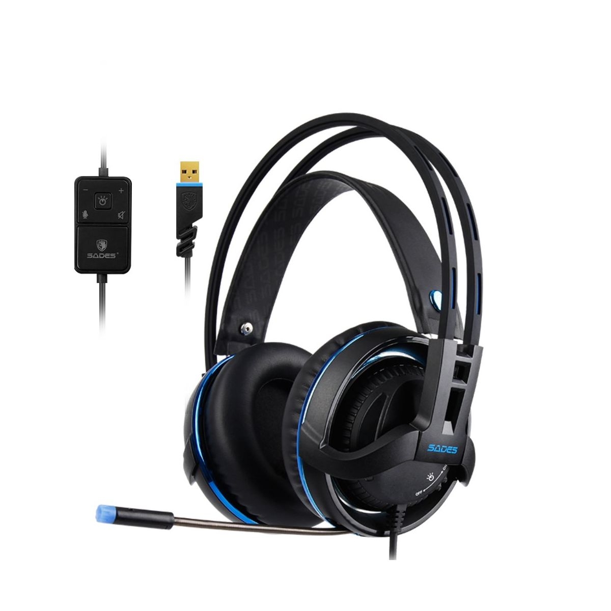 

Sades sa-916 diablo wired gaming headset