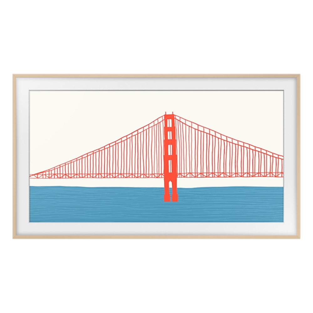 Samsung 75 inch customizable frame for the frame tv (beige) | vg-scfa75bebru