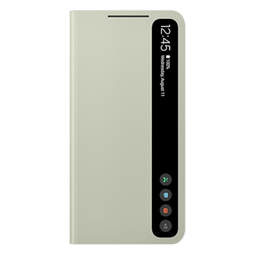 Buy Samsung galaxy s21 fe 5g smart clear view cover | olive in Saudi Arabia