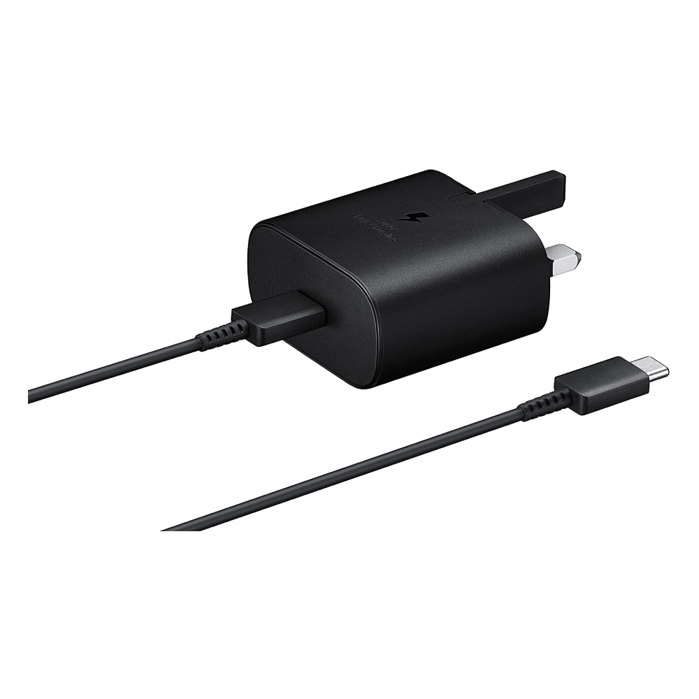 Buy Samsung 25w wall charger with type c cable - black in Saudi Arabia