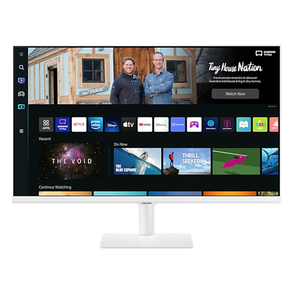 Buy Samsung white flat monitor 27 inch with smart tv experience in Saudi Arabia