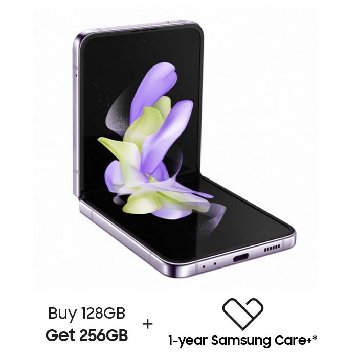 Buy Pre order samsung galaxy z flip 4 5g 128gb phone - bora purple in Saudi Arabia