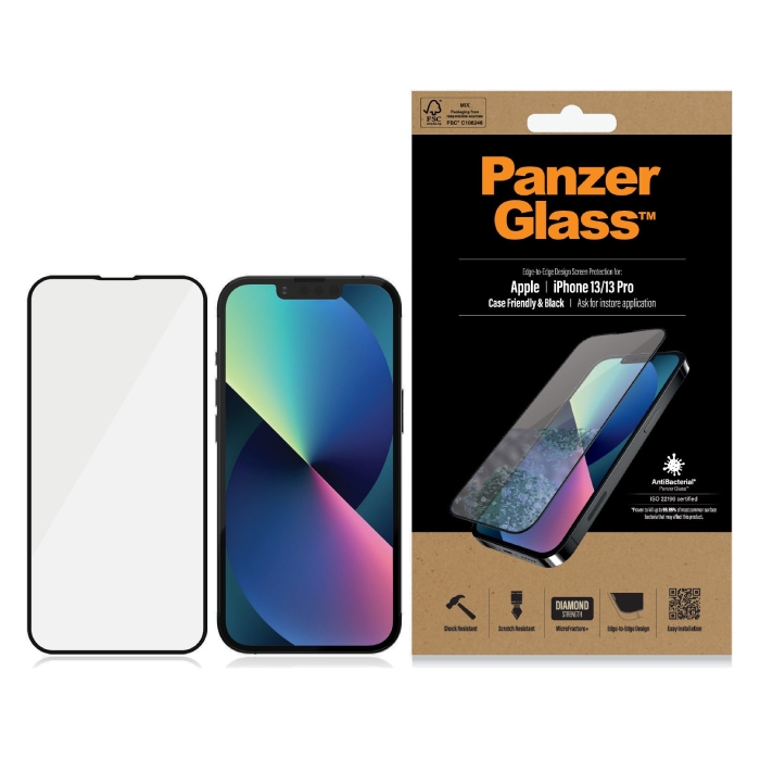 

Panzer iphone 13 pro glass screen protector - clear