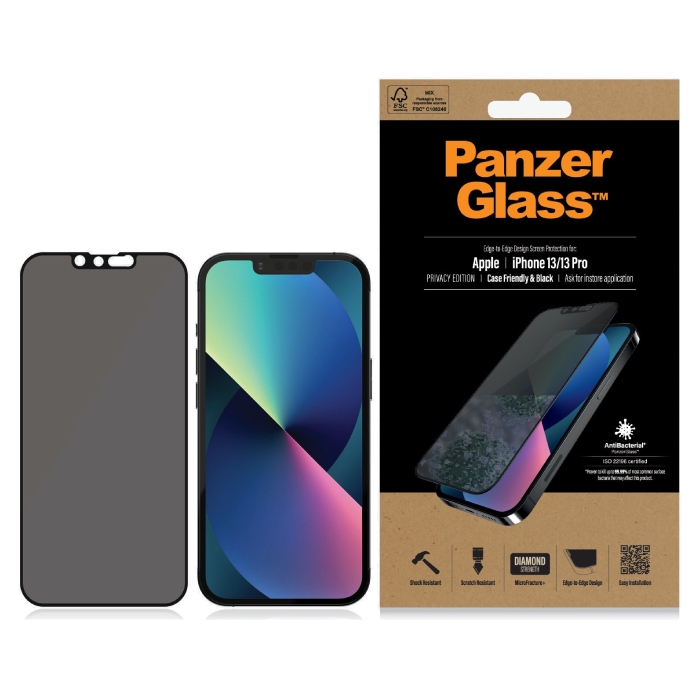 

Panzer iphone 13 pro glass screen protector - privacy