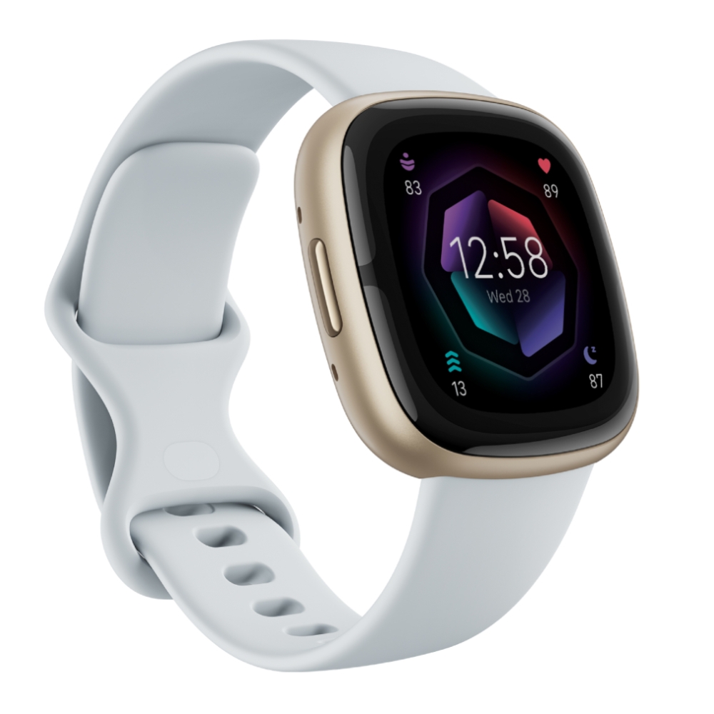 

Fitbit sense 2 smart watch - blue mist / soft gold