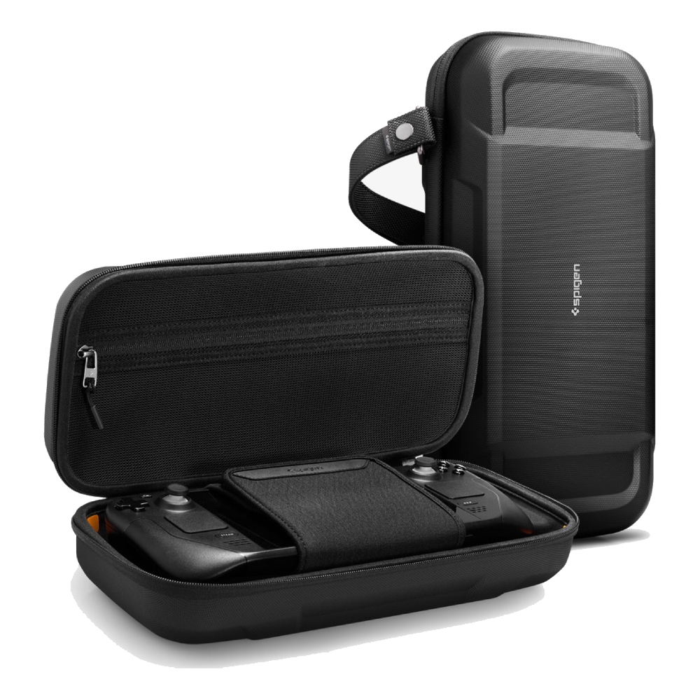 Spigen rugged armor pro pouch for steam deck - black