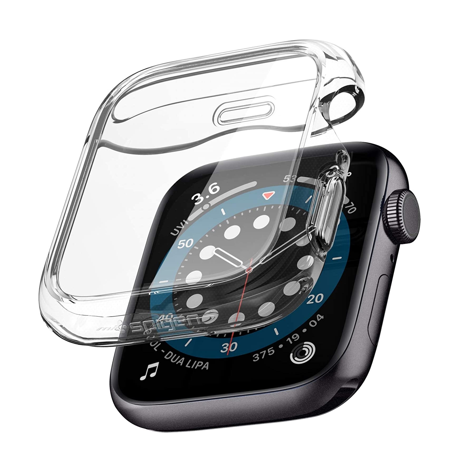 Spigen ultra hybrid apple watch series 6/se/5/4 44mm case - crystal clear