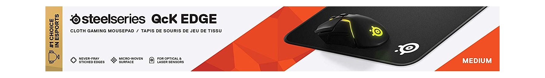 Steelseries qck edge woven cloth mousepad - medium
