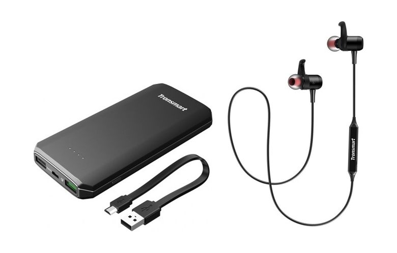 

Tronsmart edge 10000mah power bank + tronsmart encore s1 bluetooth sport headphone