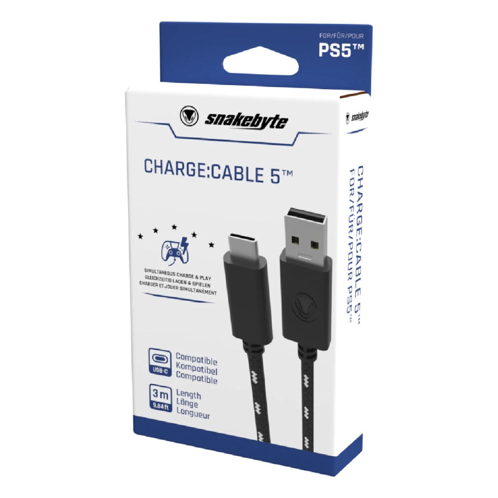 Buy Snakebyte usb-c charge cable 5 for ps5 - 3m in Saudi Arabia