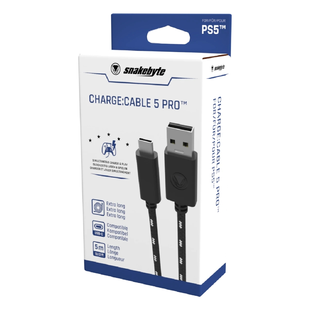 Buy Snakebyte usb-c charge cable 5 pro for ps5 - 5m in Saudi Arabia