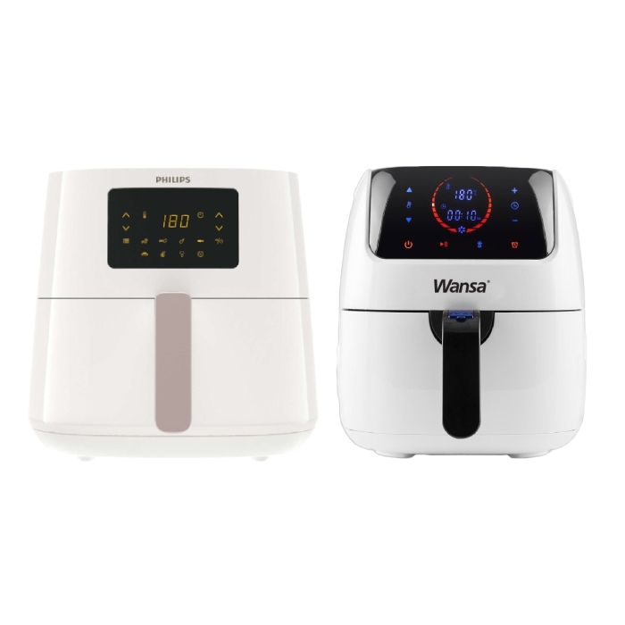 Wansa airfryer - 1200w-1400w 2. 5l (afe03) white - philips essential 2000w 6. 2l xl ai...