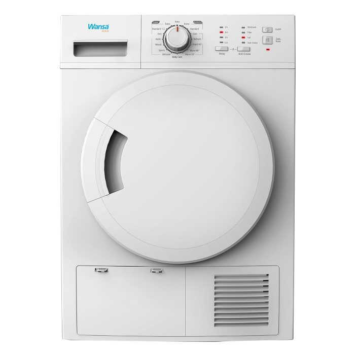 

Wansa gold 8 kg front load condenser dryer (wgfcd8050whtc. 10)