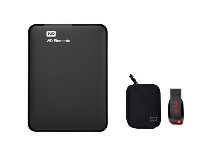 

Wd elements 2tb usb 3. 0 2. 5-inch portable hard drive + sandisk cruzer blade flash dri...
