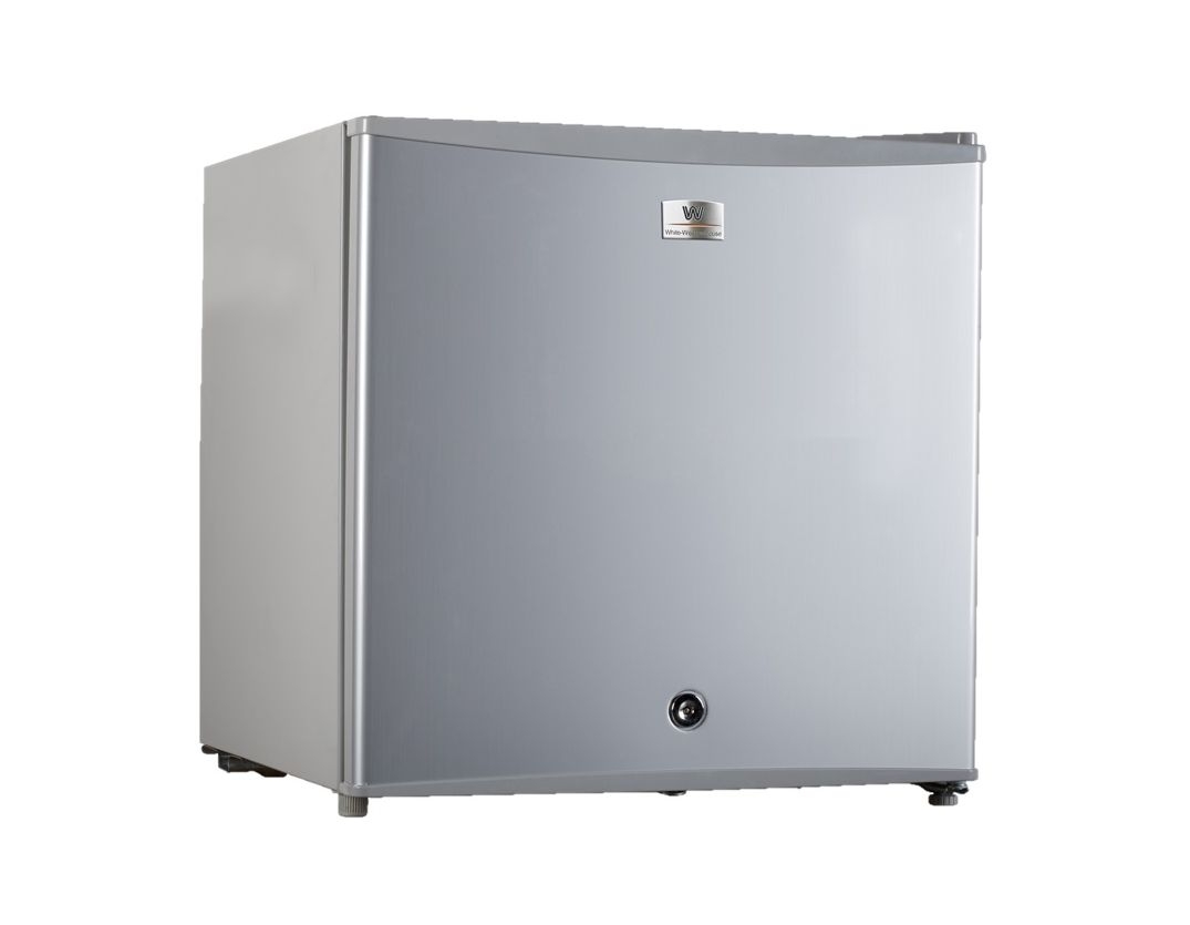 

White westinghouse 1. 6cft single door refrigerator (wwmr9ks46) - silver