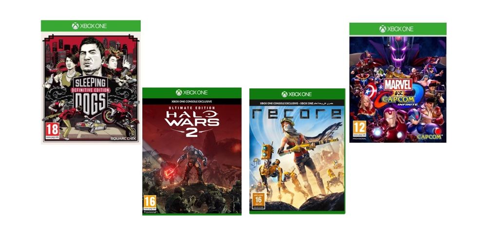 

Sleeping dogs definitive edition + halo wars 2: ultimate edition + recore + marvel vs c...