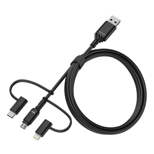 

Otterbox 3 in 1 usb-a to micro/lightning/usb-c cable - black