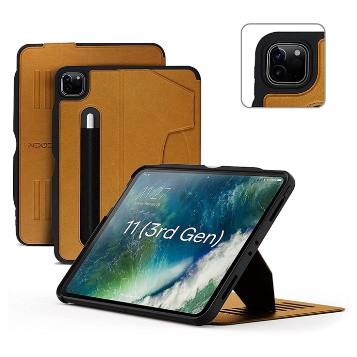 

Zugu ipad pro 11-inch gen 3/2/1 case - brown