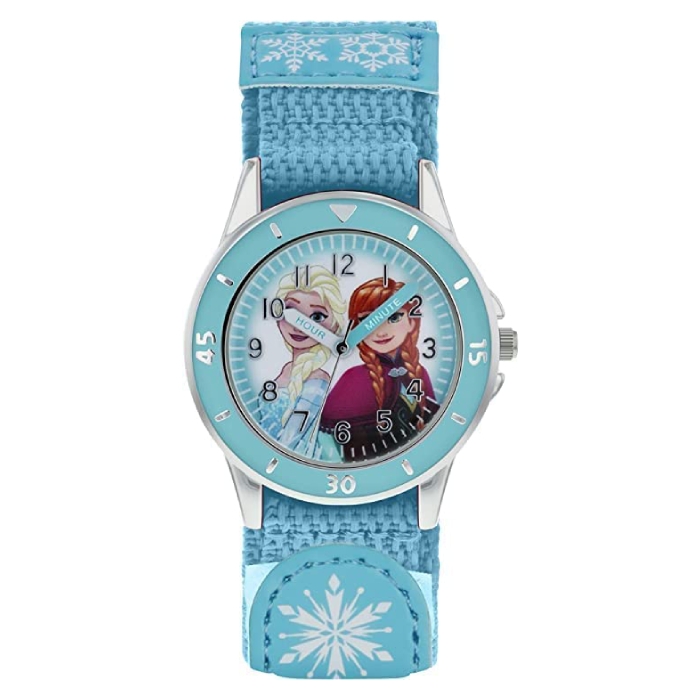 Disney frozen watch for girls analog rubber strap fzn5014 blue