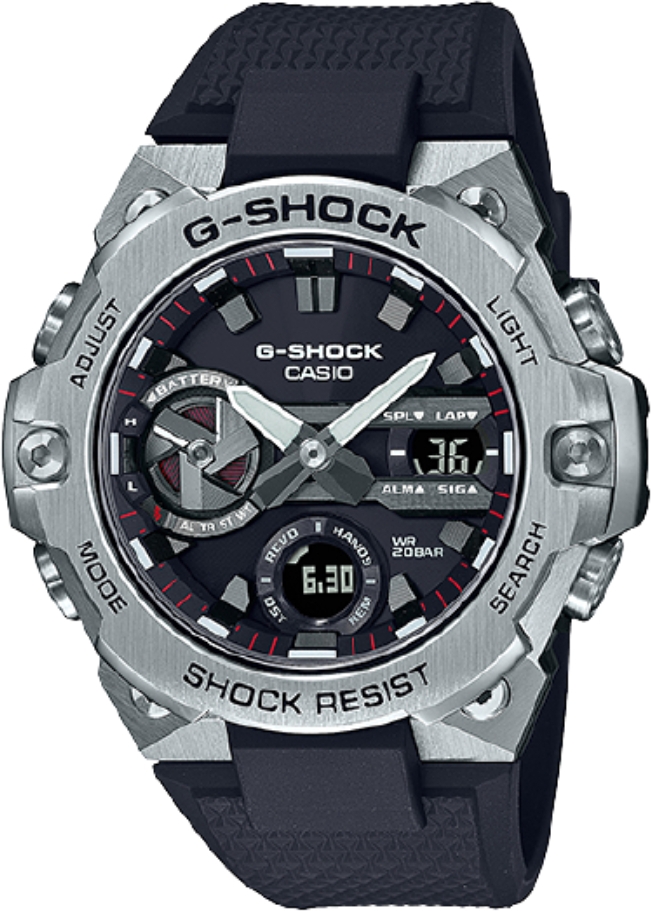 Casio gshock analaog / digital 50mm gents resin sport watch (gstb400