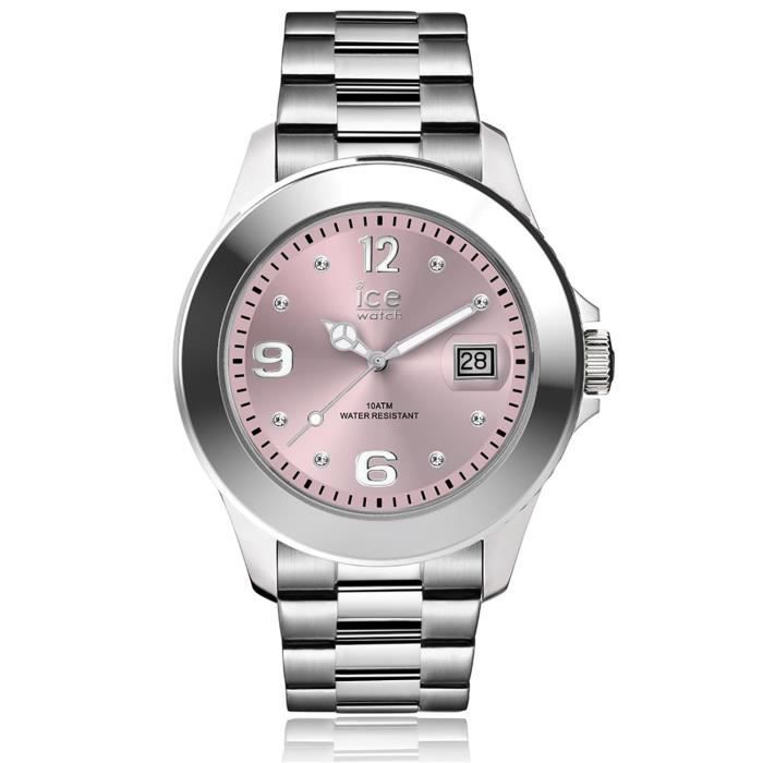 Ice watch ice steel light pink with stones women s silver